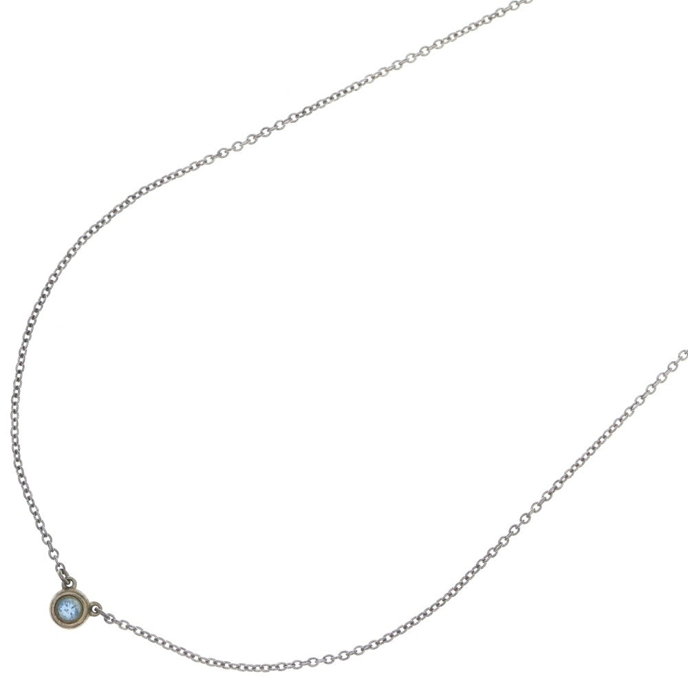 TIFFANY & Co.(ティファニー) バイザヤード アクアマリン ネックレス ペンダント Ag925 SV シルバー