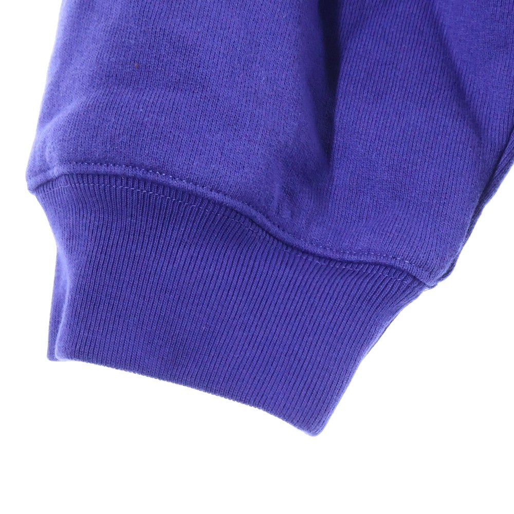 GUCCI(グッチ) 21AW バックロゴプリント バイカラー ナイロン切り替え ジップアップ スウェットパーカー フーディー レッド/ブルー 671462