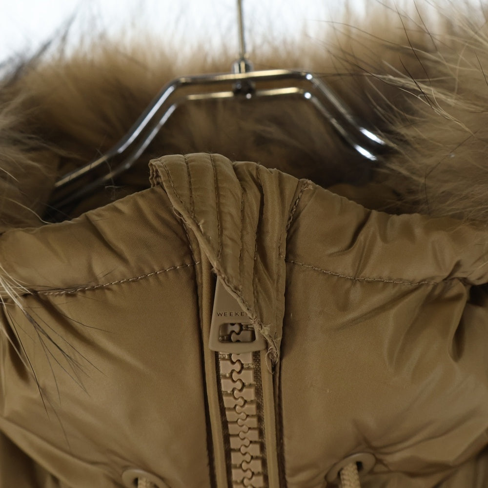 Weekend Max Mara(ウィークエンド マックスマーラ) ファー フーデッド ジップアップ ダウンジャケット ベージュ レディース 548606136