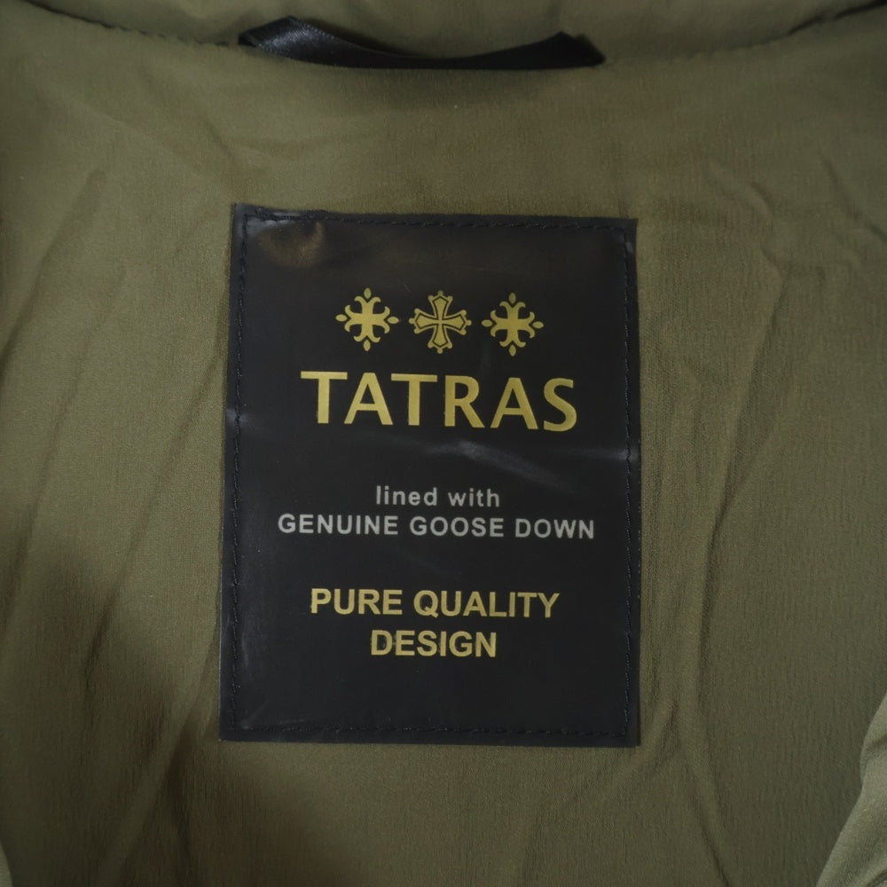 TATRAS(タトラス) CERAMICA セラミカ ファー フーデッド ジップアップ ダウン ロング ジャケット コート カーキ レディース LTA6SH4492