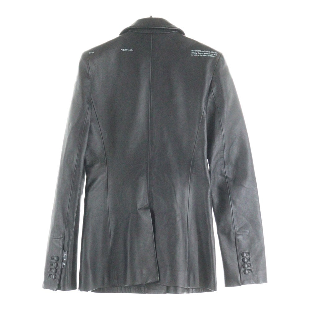 OFF-WHITE(オフホワイト) スプレーペイント レザー 2B テーラードジャケット ブラック OWJA042F20LEA001 レディース
