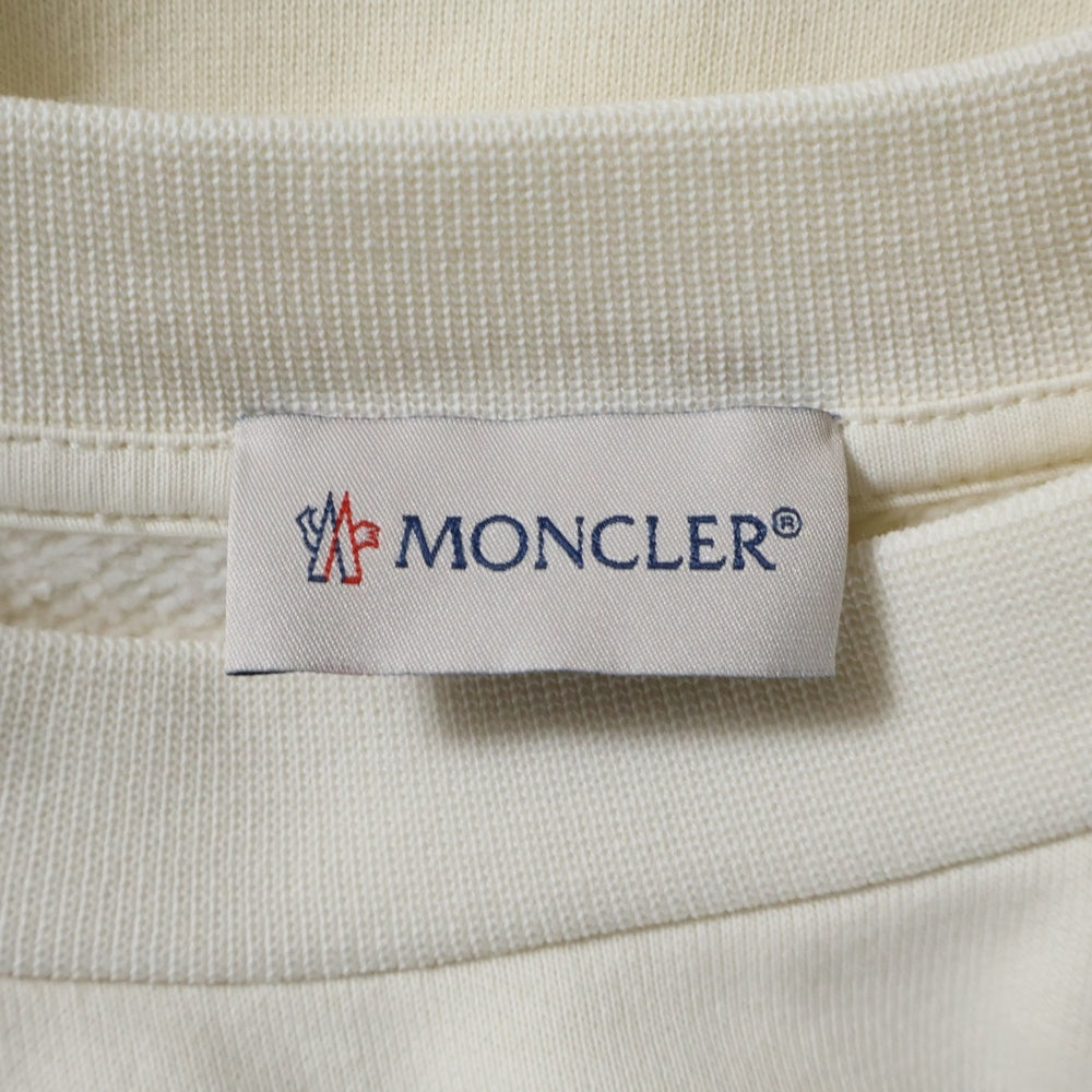 MONCLER(モンクレール) FELPA ロゴ クルーネックスウェットトレーナー ホワイト I20938G00020 レディース