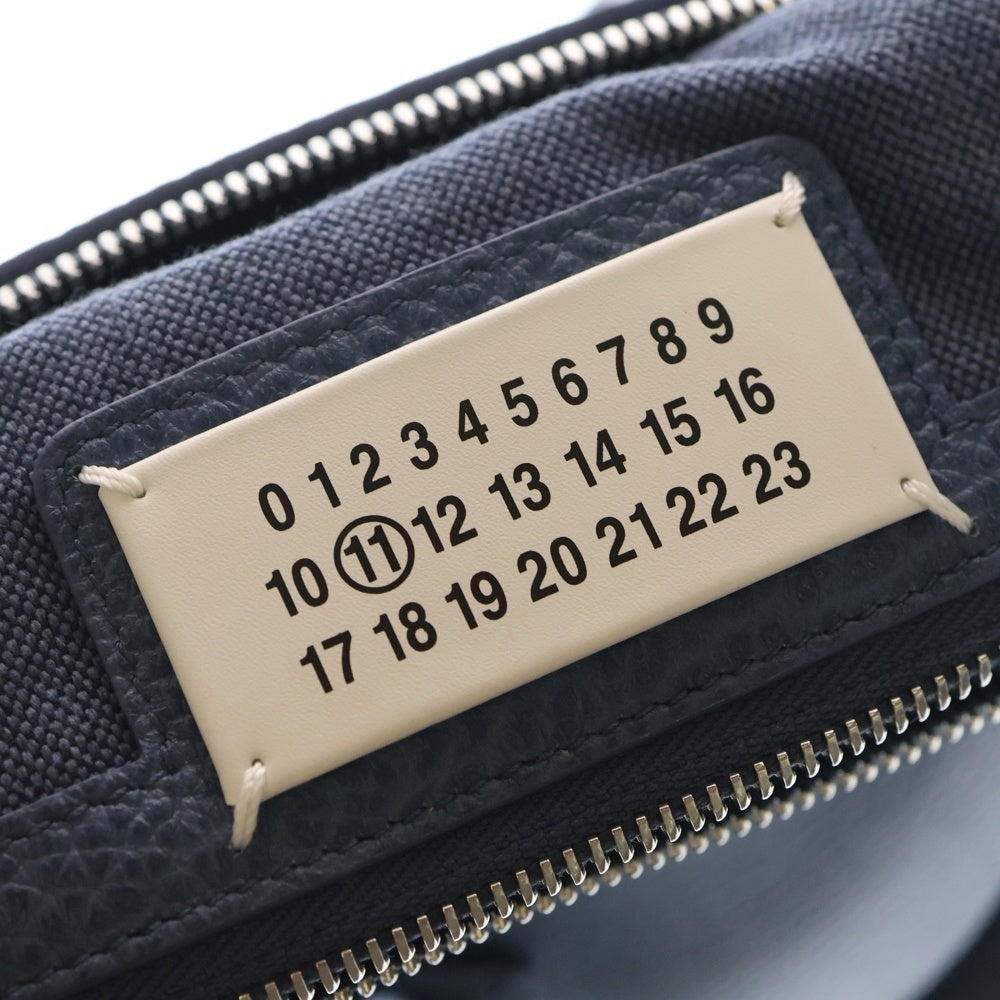 Maison Martin Margiela(メゾンマルタンマルジェラ) 5AC ミニ 2WAY レザー ショルダー ハンドバッグ ブルー ショルダーバッグ シルバー金具