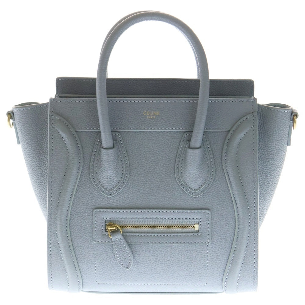 【新ロゴ・新品同然】セリーヌ ラゲージ ナノショッパー 2way ハンドバッグ CELINE(セリーヌ) ラゲージ ナノ ショッパー 2WAYバッグ ハンドバッグ