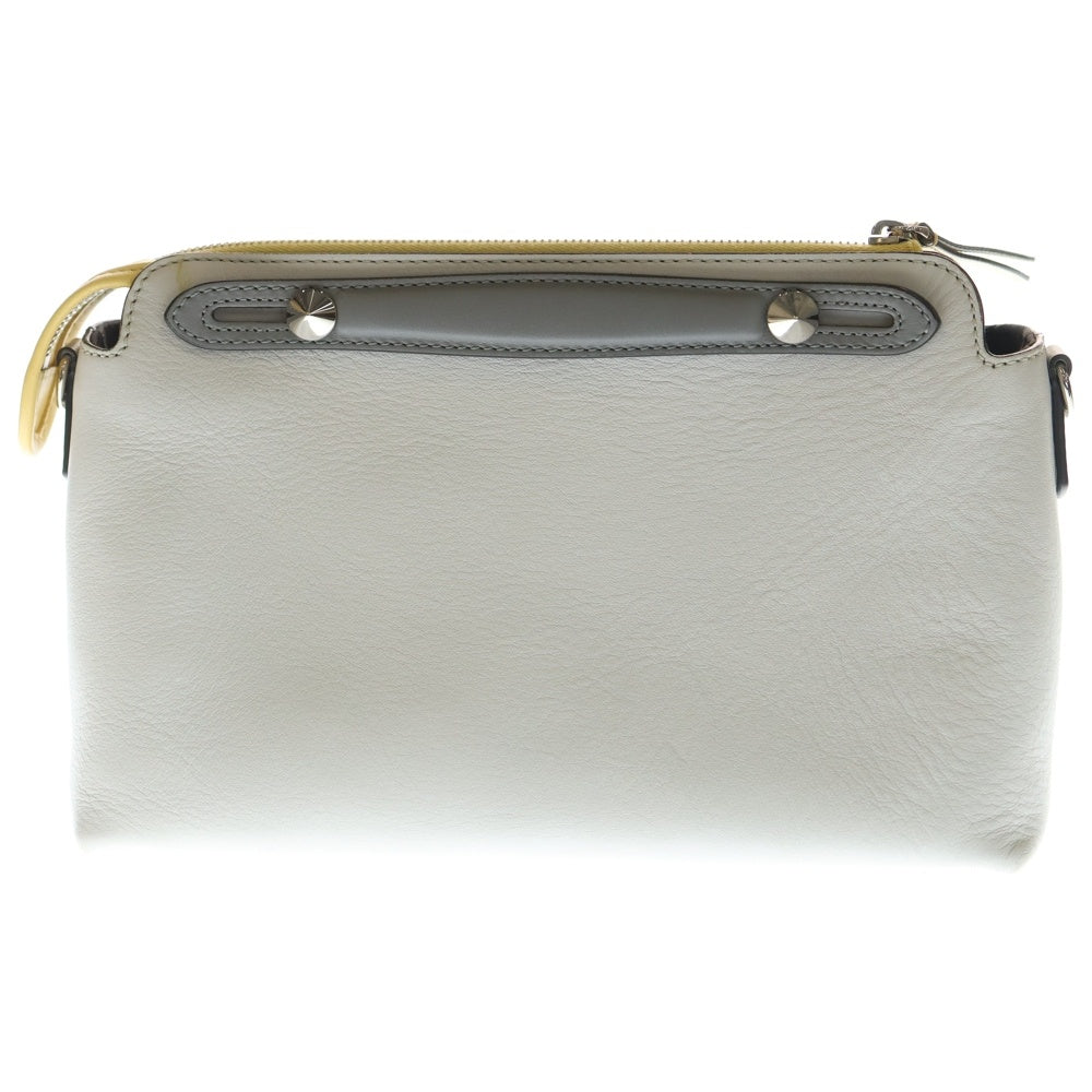 FENDI(フェンディ) バイザウェイ ミディアム ショルダーバッグ ハンドバッグ グレー×ピンク レザー 8BL146 シルバー金具 レディース