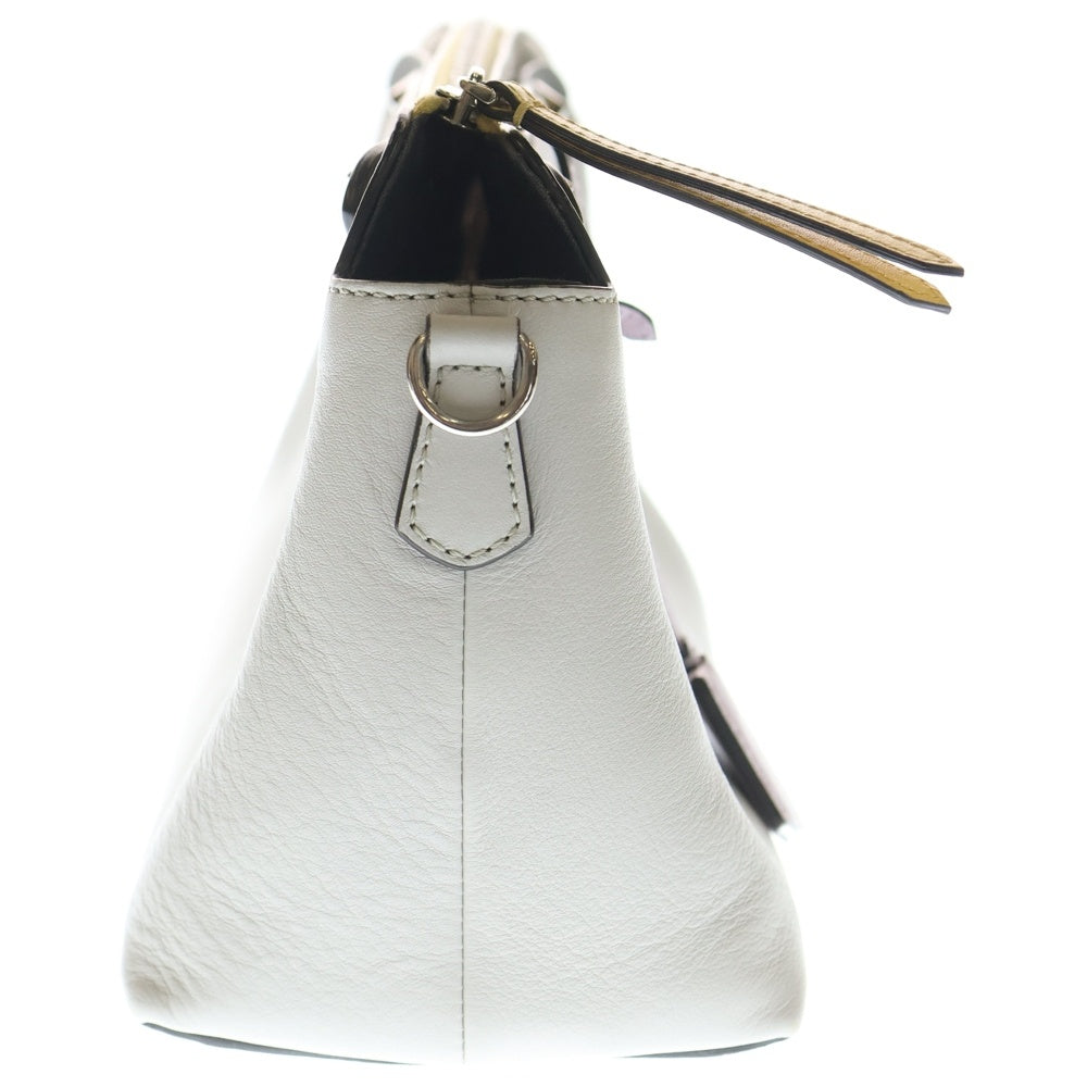 FENDI(フェンディ) バイザウェイ ミディアム ショルダーバッグ ハンドバッグ グレー×ピンク レザー 8BL146 シルバー金具 レディース