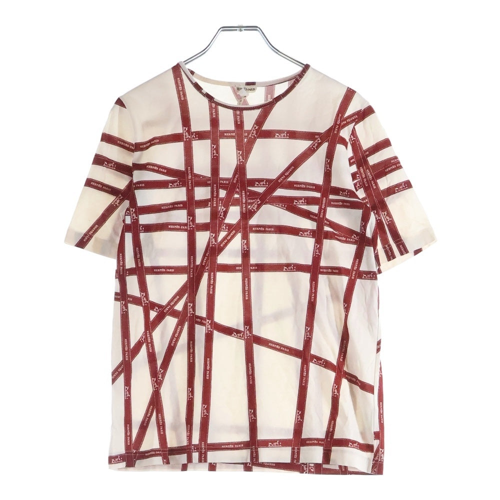 HERMES(エルメス) ボルデュックリボン柄 半袖Tシャツ カットソー