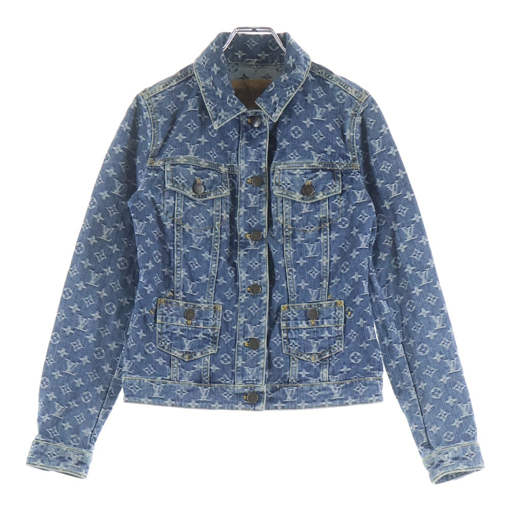 LOUIS VUITTON(ルイヴィトン) 08SS モノグラムジャガード デニムジャケット インディゴ レディース RW081W