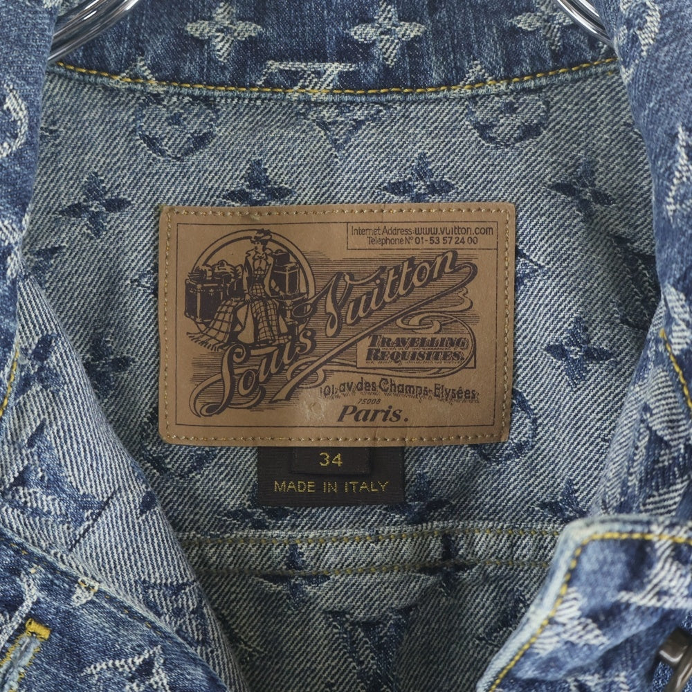 LOUIS VUITTON(ルイヴィトン) 08SS モノグラムジャガード デニムジャケット インディゴ レディース RW081W