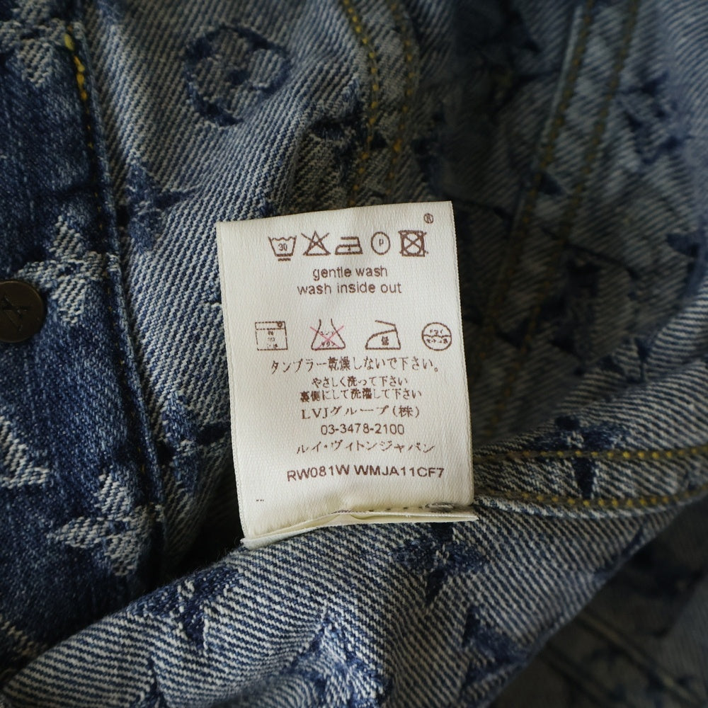 LOUIS VUITTON(ルイヴィトン) 08SS モノグラムジャガード デニムジャケット インディゴ レディース RW081W
