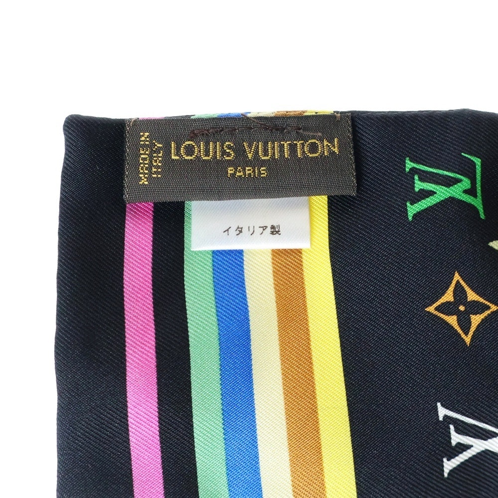 LOUIS VUITTON(ルイヴィトン) モノグラムマルチカラー バンドー シルクスカーフ ブラック M71992 レディース