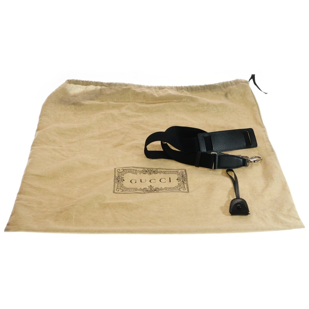 GUCCI(グッチ) ジャンボGG キャンバス レザー 2WAY ショルダー ボストンバッグ ブラック 739581