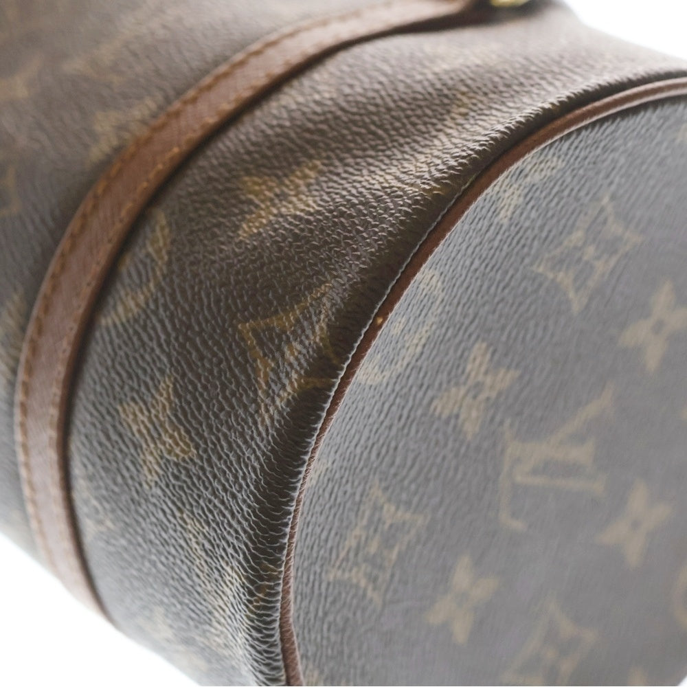 LOUIS VUITTON(ルイヴィトン) モノグラム パピヨン26 ハンドバッグ ミニボストンバッグ ブラウン レザー×PVC M51386 ゴールド金具 レディース