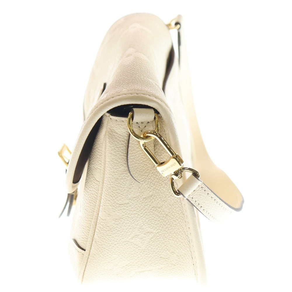 LOUIS VUITTON(ルイヴィトン) モノグラム アンプラント ディアヌ クレーム フラップショルダーバッグ ピンクベージュ レザー M46388 ゴールド金具 レディース