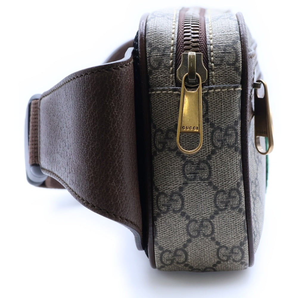 GUCCI(グッチ) GGスプリーム オフィディア シェリーライン クロスボディバッグ ウエスト ショルダーバッグ ベージュ PVC×レザー 574796