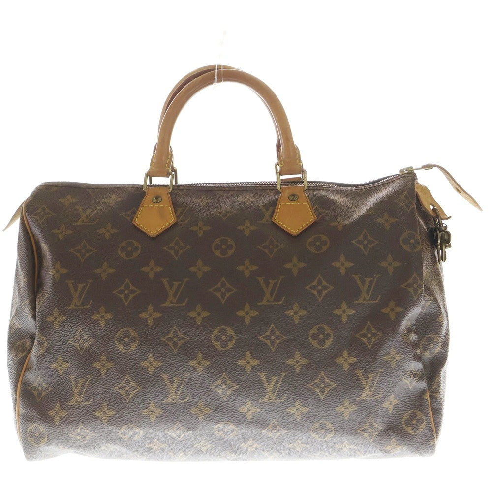 LOUIS VUITTON(ルイヴィトン) モノグラム スピーディ35 ボストンバッグ ハンドバッグ ブラウン レザー×PVC M41524 ゴールド金具 レディース
