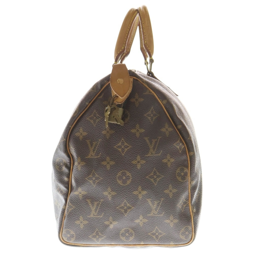 LOUIS VUITTON(ルイヴィトン) モノグラム スピーディ35 ボストンバッグ ハンドバッグ ブラウン レザー×PVC M41524 ゴールド金具 レディース