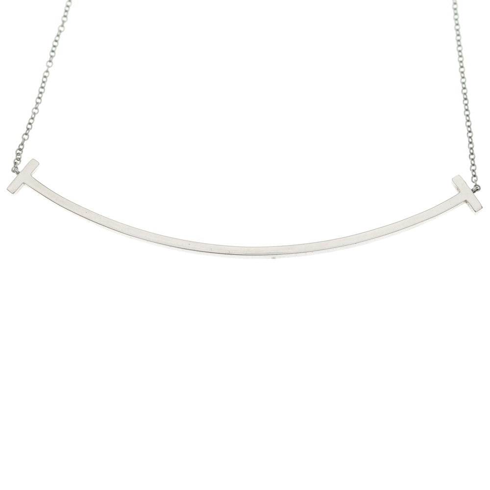 TIFFANY & Co.(ティファニー) Tスマイル ラージ ダイヤネックレス ペンダント Au750 K18 WG ホワイトゴールド レディース