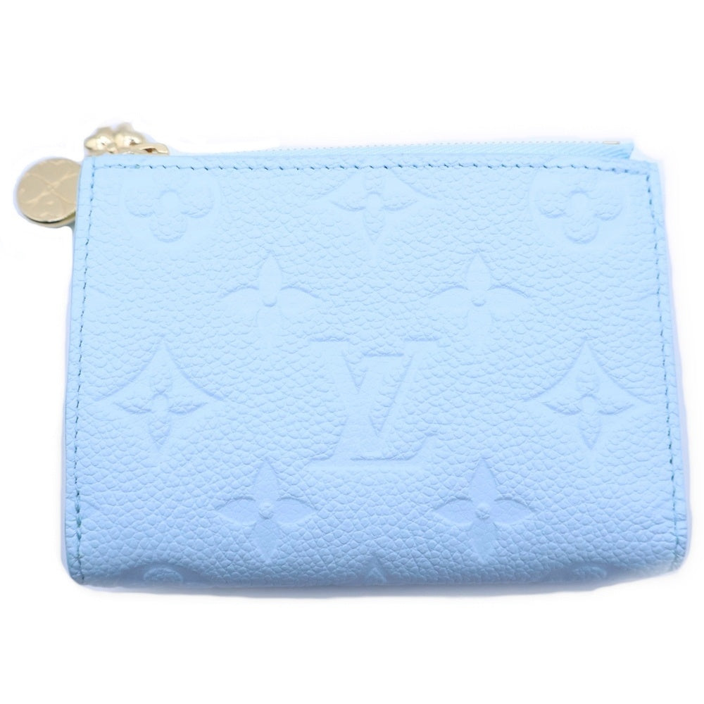 LOUIS VUITTON(ルイヴィトン) ポルトフォイユ・リサ 日本限定 コンパクトウォレット 二つ折り財布 ライトブルー×ネオンイエロー レザー M28049 ゴールド金具 レディース