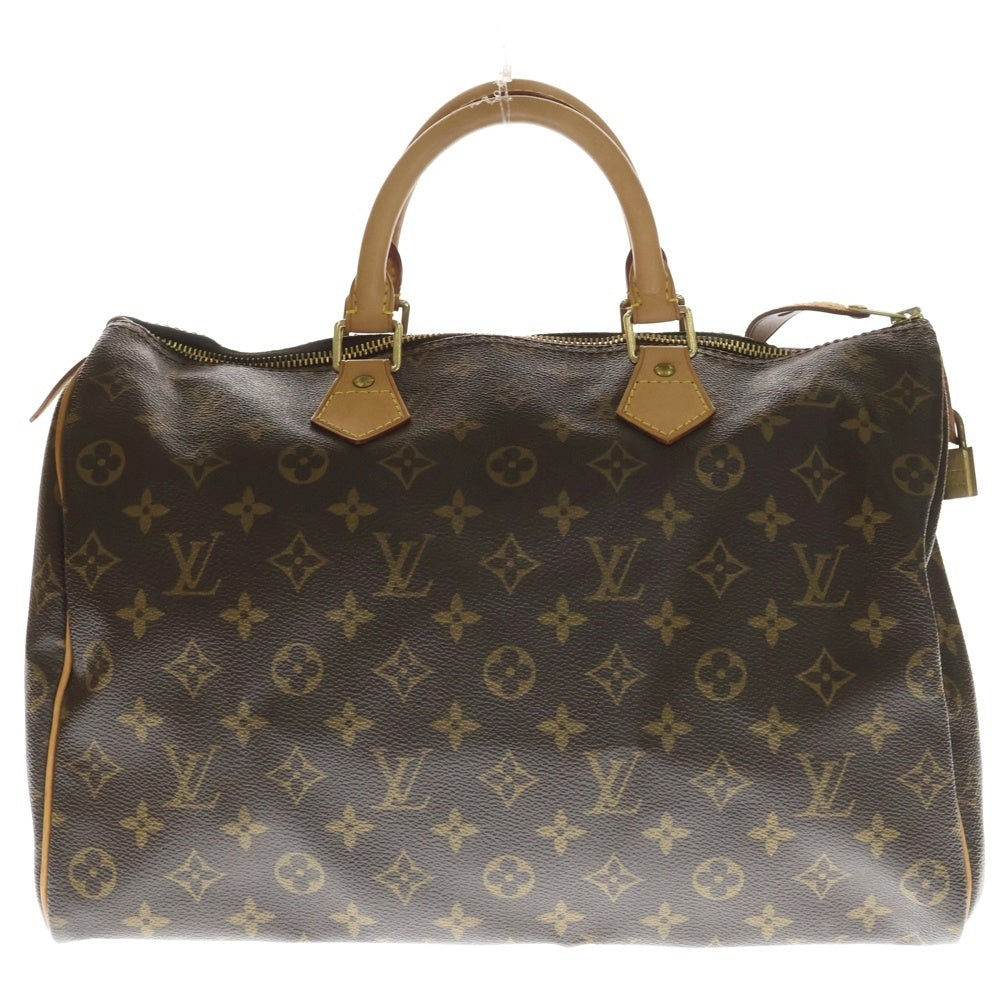 LOUIS VUITTON(ルイヴィトン) モノグラム スピーディー35 ハンドバッグ ボストンバッグ ブラウン レザー×PVC M41524 ゴールド金具 レディース