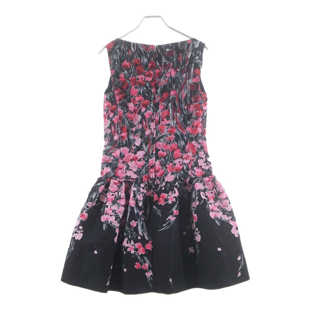 RED VALENTINO(レッド ヴァレンティノ) フラワープリント ノースリーブ ワンピース ブラック/ピンク レディース ER3VS215-V50125R