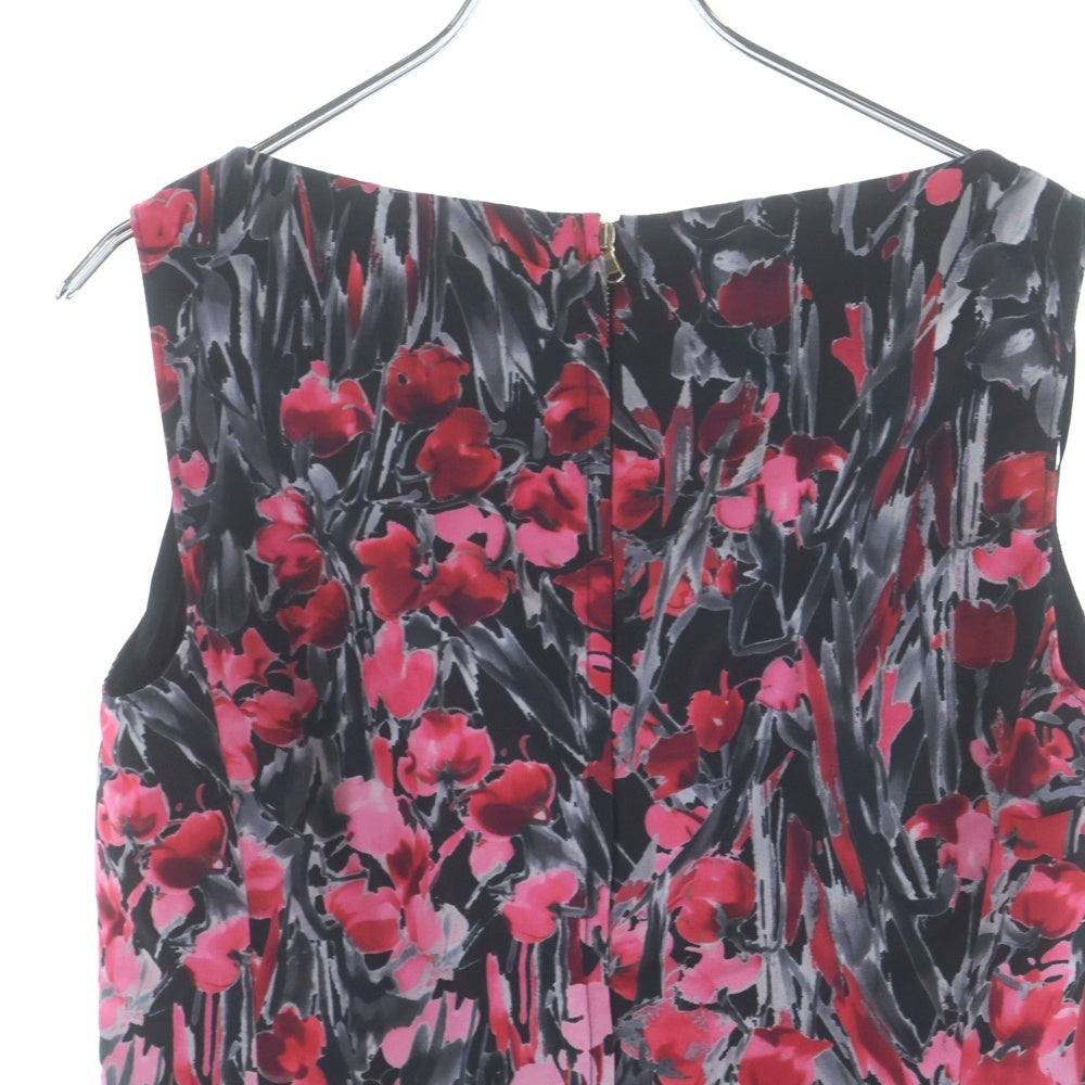 RED VALENTINO(レッド ヴァレンティノ) フラワープリント ノースリーブ ワンピース ブラック/ピンク レディース ER3VS215-V50125R