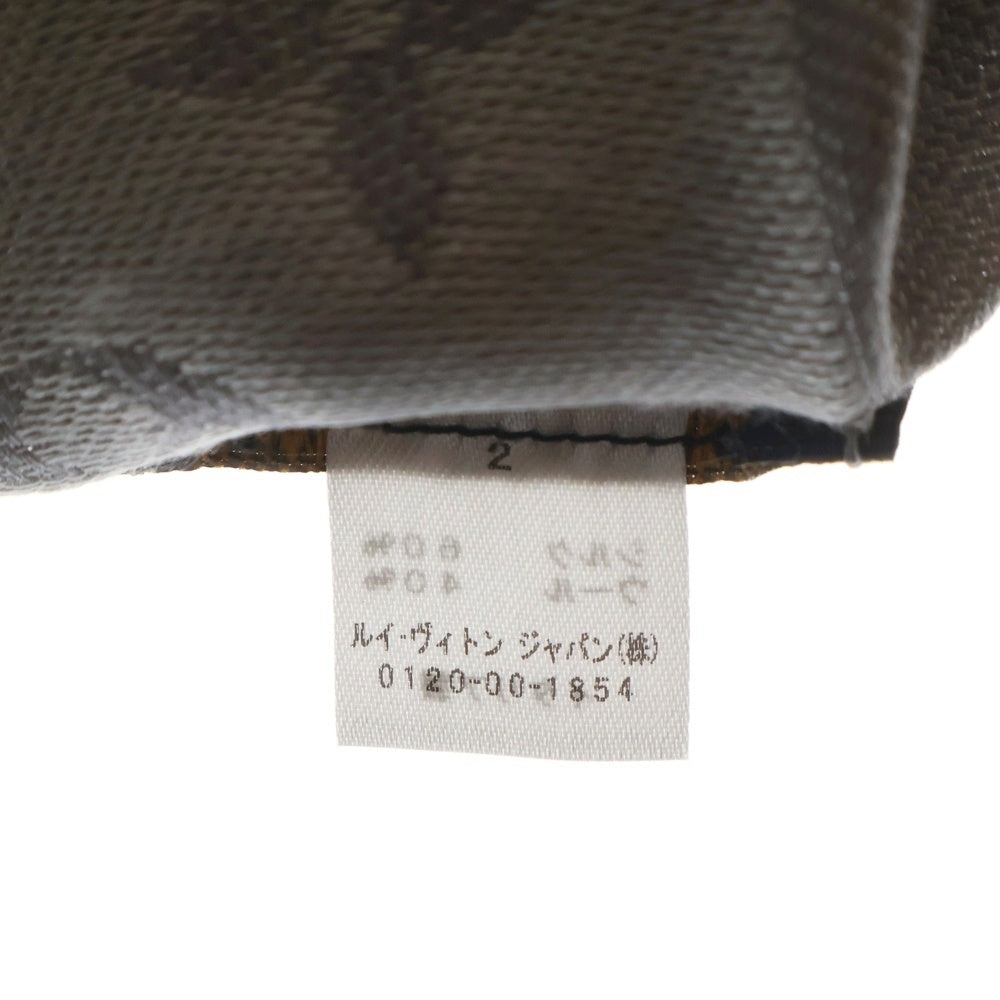LOUIS VUITTON(ルイヴィトン) ショール モノグラム フリンジマフラー ストール シルク×ウール ライトグレー M70804 レディース