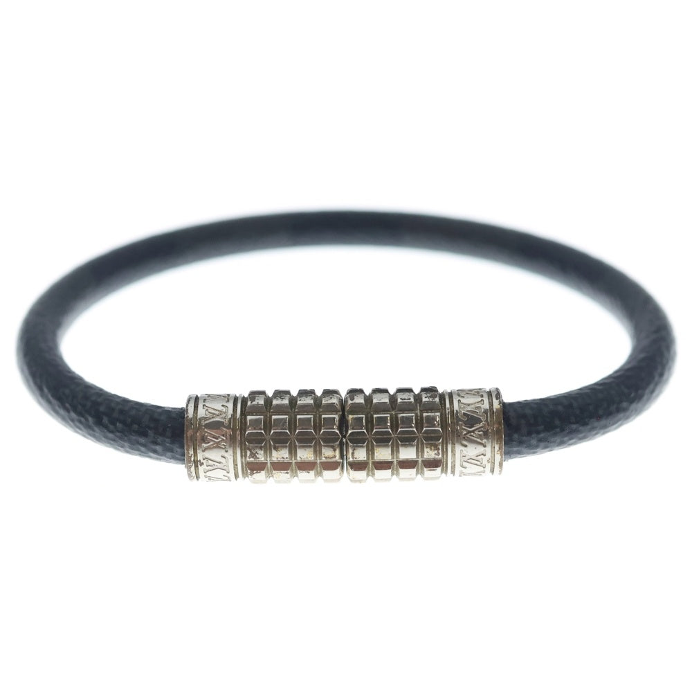 LOUIS VUITTON(ルイヴィトン) ダミエ グラフィット ブレスレットブラック M6626D シルバー金具 レディース