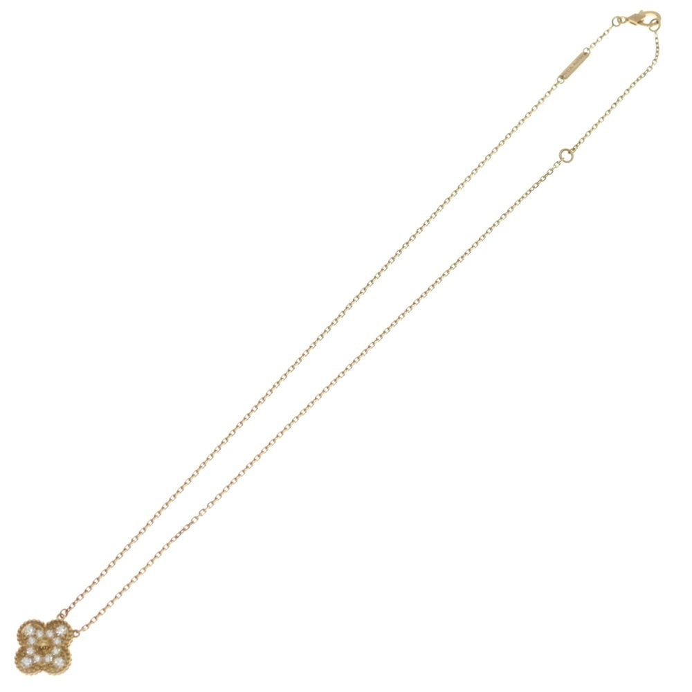 Van Cleef & Arpels(ヴァンクリーフアンドアーペル) ヴィンテージアルハンブラ ダイヤ ネックレス Au750 K18 YG イエローゴールド ペンダント VCARA45300 レディース