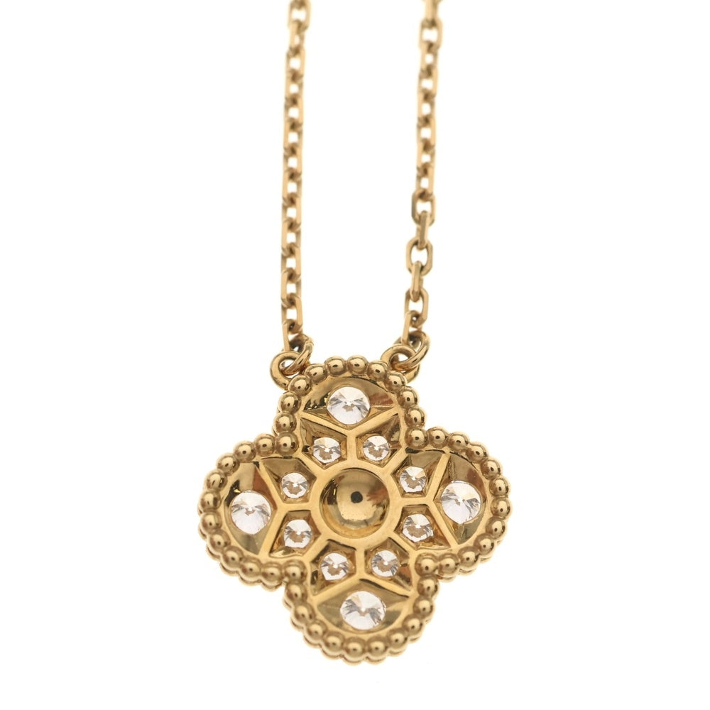 Van Cleef & Arpels(ヴァンクリーフアンドアーペル) ヴィンテージアルハンブラ ダイヤ ネックレス Au750 K18 YG イエローゴールド ペンダント VCARA45300 レディース