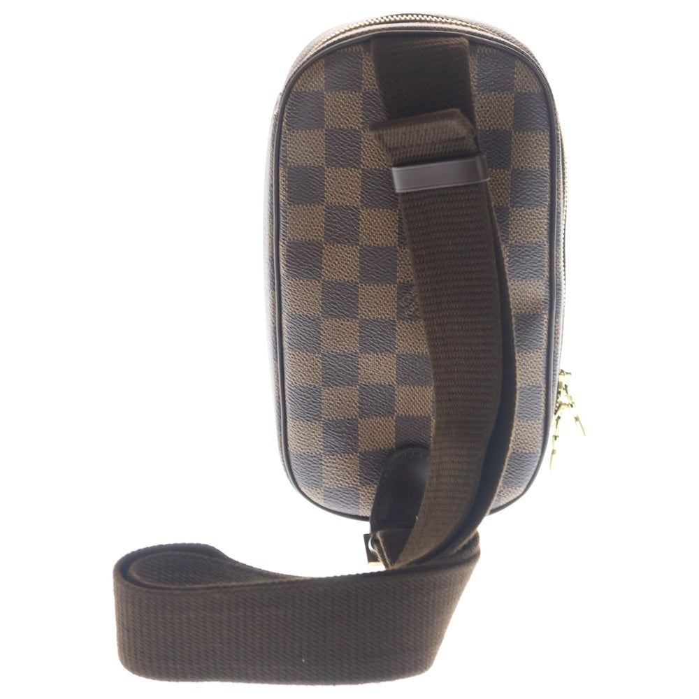 LOUIS VUITTON(ルイヴィトン) ポシェットガンジュ ダミエ PVC レザー ショルダー ボディバッグ ゴールド金具 ブラウン N48048