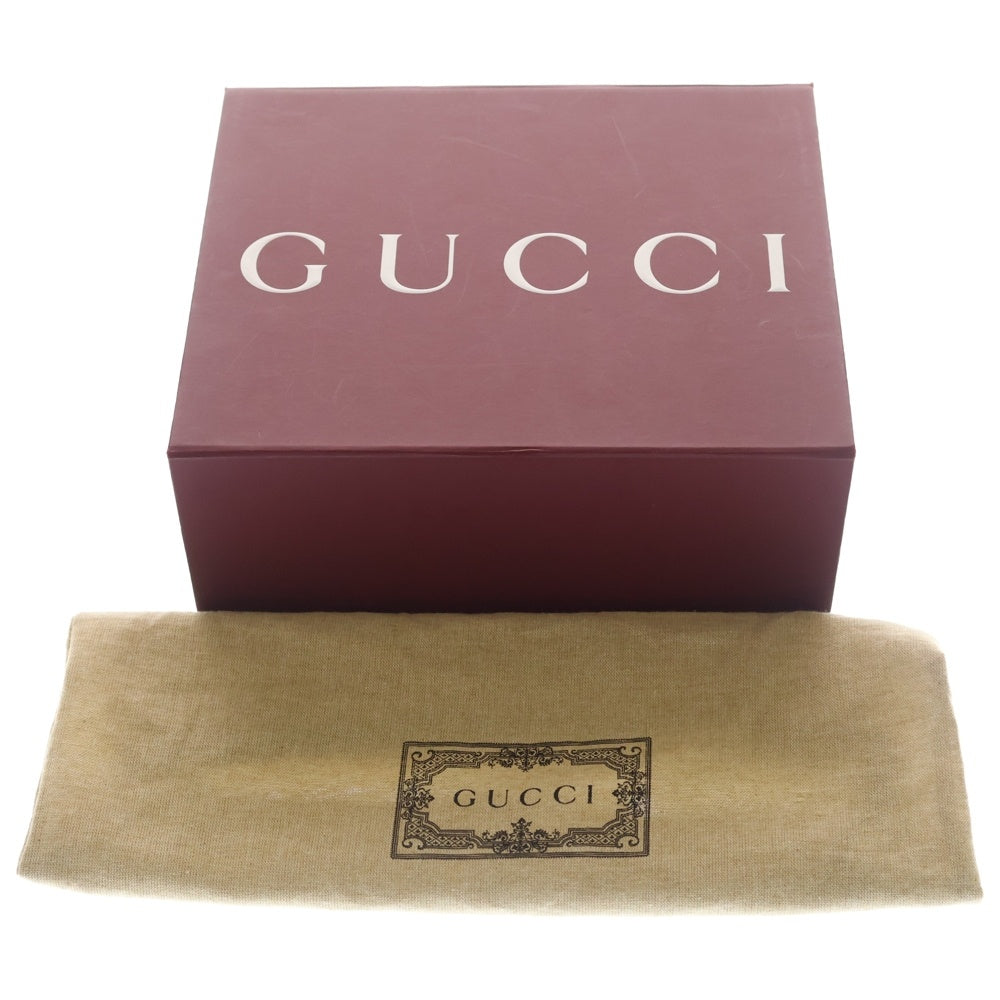 GUCCI(グッチ) インターロッキングG ミニショルダーバッグ ホワイト ベージュ レザー×PVC 671620 ゴールド金具 レディース
