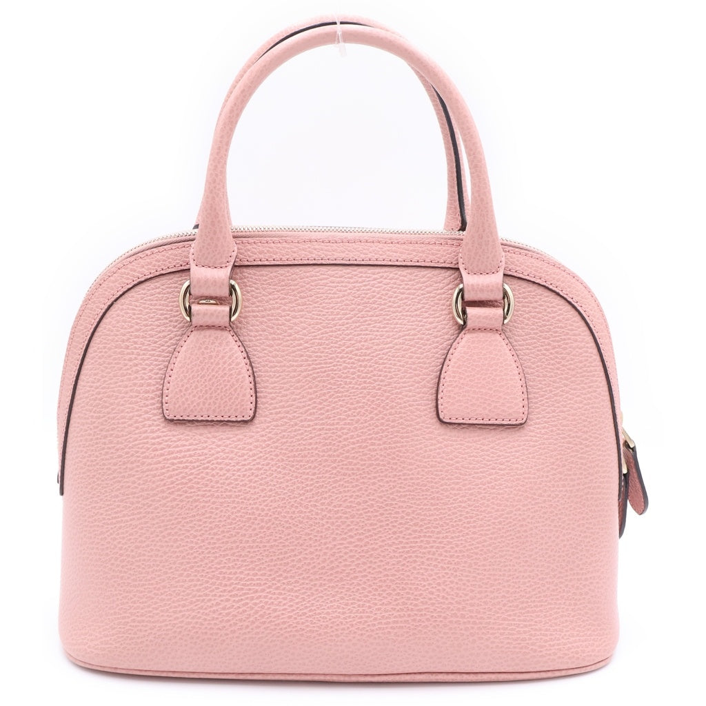 GUCCI(グッチ) インターロッキングG 2WAY ショルダー ハンドバッグ ピンク レザー 449662 ゴールド金具 レディース
