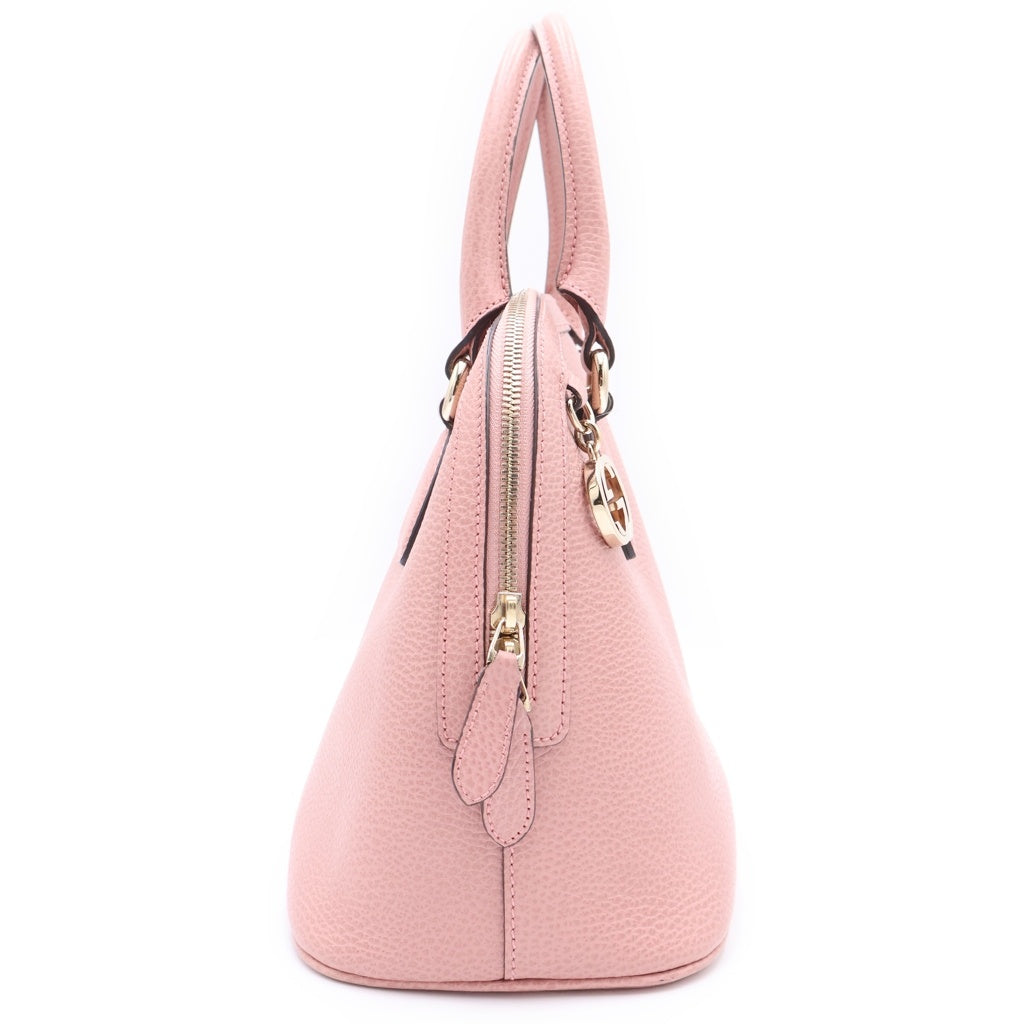 GUCCI(グッチ) インターロッキングG 2WAY ショルダー ハンドバッグ ピンク レザー 449662 ゴールド金具 レディース