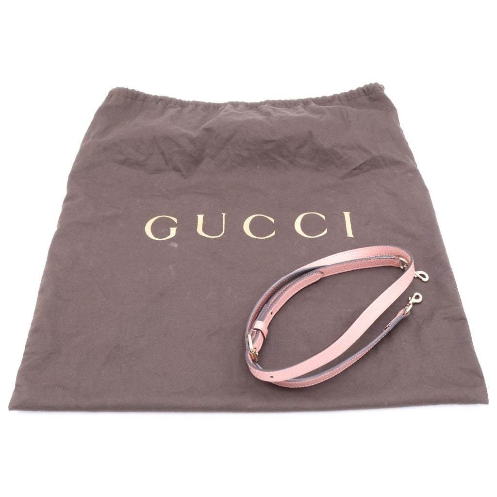GUCCI(グッチ) インターロッキングG 2WAY ショルダー ハンドバッグ ピンク レザー 449662 ゴールド金具 レディース