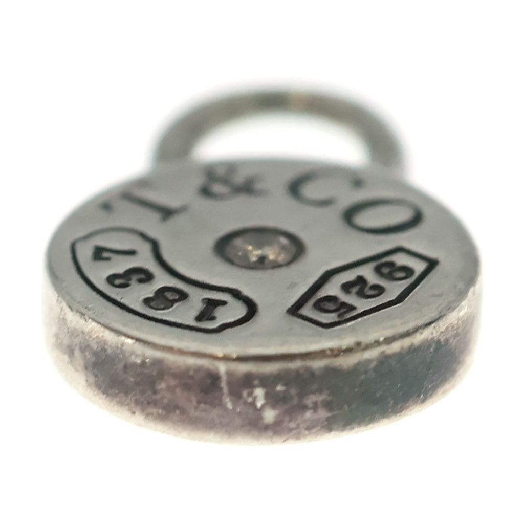 TIFFANY & Co.(ティファニー) 1837 ラウンドロック カデナ 1PD ダイヤモンド ネックレストップ Ag925 SV シルバー
