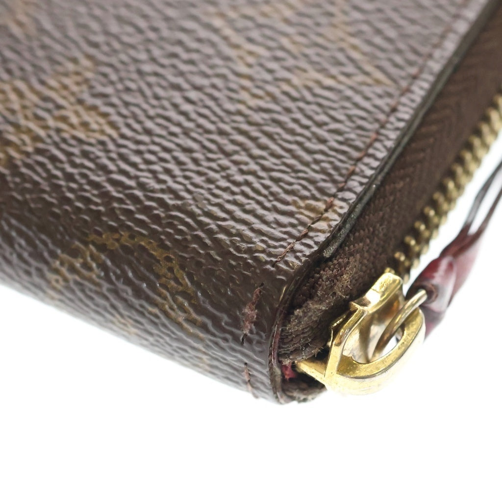 LOUIS VUITTON(ルイヴィトン) モノグラム ボルトフォイユクレマンス ロングウォレット 長財布 カードケース ブラウン×ピンク PVC レザー M60742 ゴールド金具 レディース