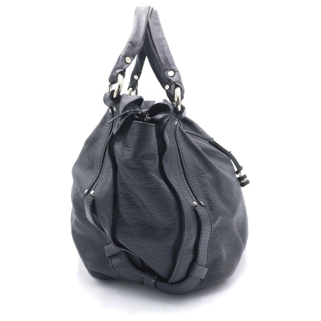 CELINE(セリーヌ) ビタースウィート ボストンバッグ ハンドバッグ ブラック レザー シルバー金具