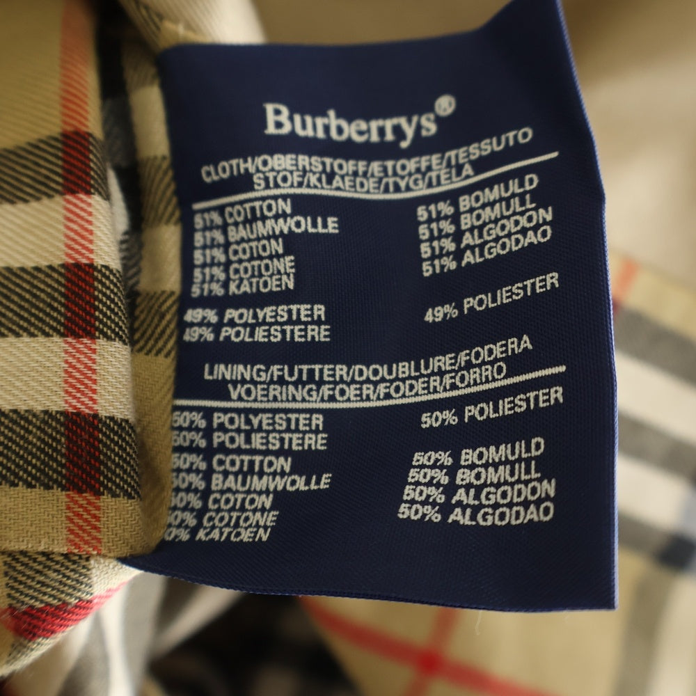 BURBERRYS(バーバリーズ) 裏地ノバチェック柄 ラグランスリーブ ステンカラーコート ベージュ
