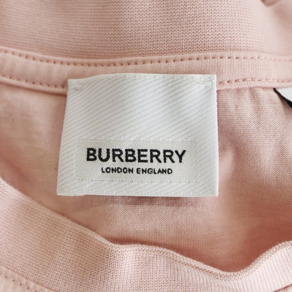 BURBERRY(バーバリー) ラバーロゴプリント クルーネック 半袖Tシャツ カットソー ピンク 8067529 レディース
