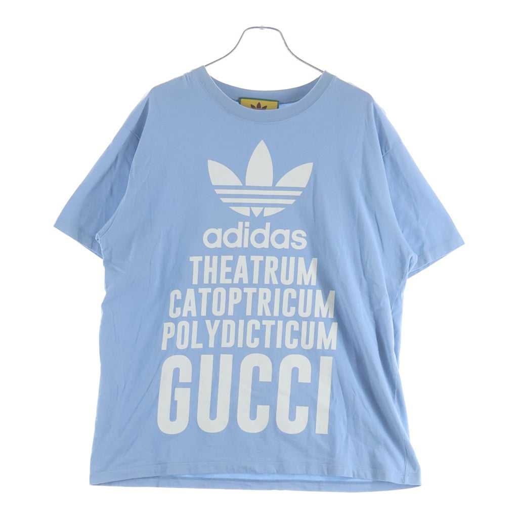 GUCCI(グッチ) ×adidas アディダス ロゴ プリント 半袖Tシャツ