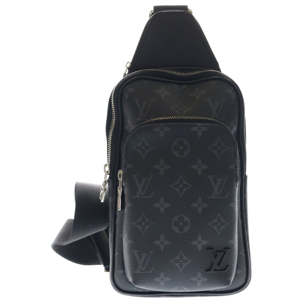 LOUIS VUITTON(ルイヴィトン) モノグラムエクリプスアヴェニュー・スリングバッグPM ウエストバッグ ボディバッグ ショルダーバッグ ブラック レザー×PVC M47137 ブラック金具 レディース