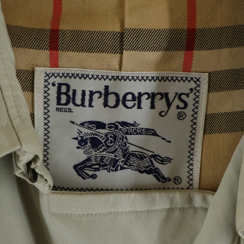 BURBERRY(バーバリー) 裏地ノバチェック総柄 コットン ダブルブレスト トレンチコート ベージュ