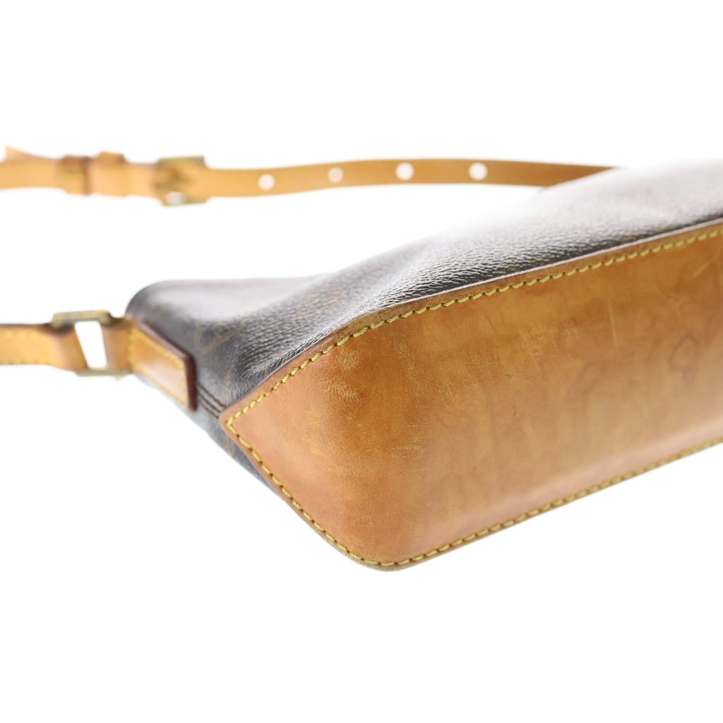 LOUIS VUITTON(ルイヴィトン) モノグラム トロター ショルダーバッグ ミニバッグ ブラウン レザー×PVC M51855 ゴールド金具