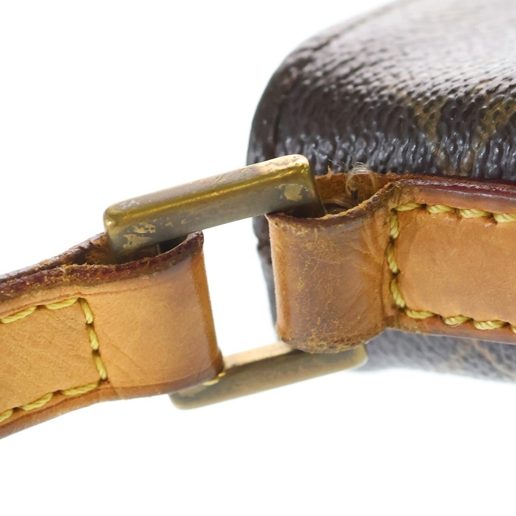 LOUIS VUITTON(ルイヴィトン) モノグラム トロター ショルダーバッグ ミニバッグ ブラウン レザー×PVC M51855 ゴールド金具