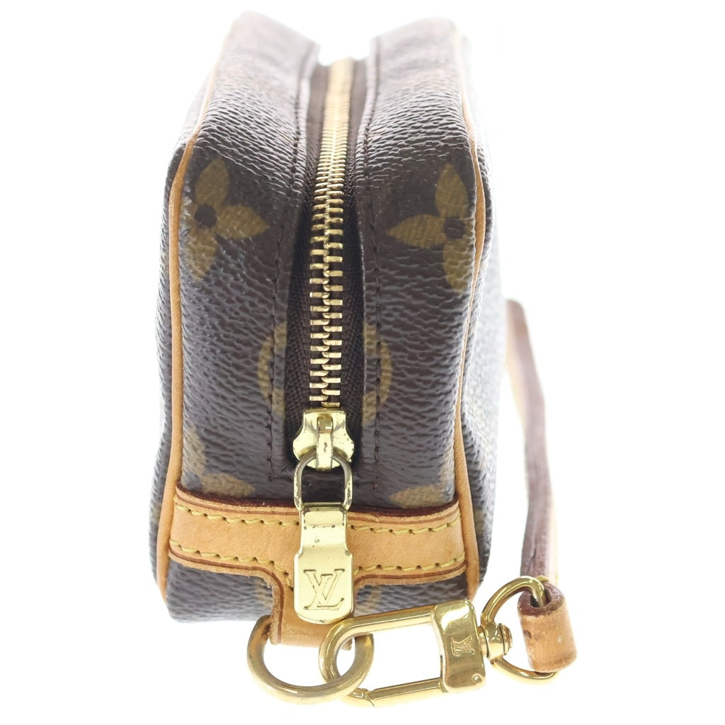 LOUIS VUITTON(ルイヴィトン) モノグラム トゥルース ワピティ ポーチ 小物入れ ケース ブラウン レザー×PVC M58030 ゴールド金具 レディース