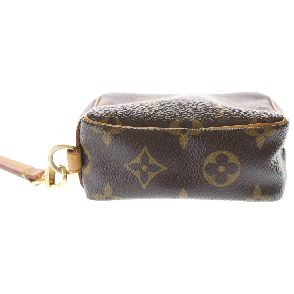 LOUIS VUITTON(ルイヴィトン) モノグラム トゥルース ワピティ ポーチ 小物入れ ケース ブラウン レザー×PVC M58030 ゴールド金具 レディース