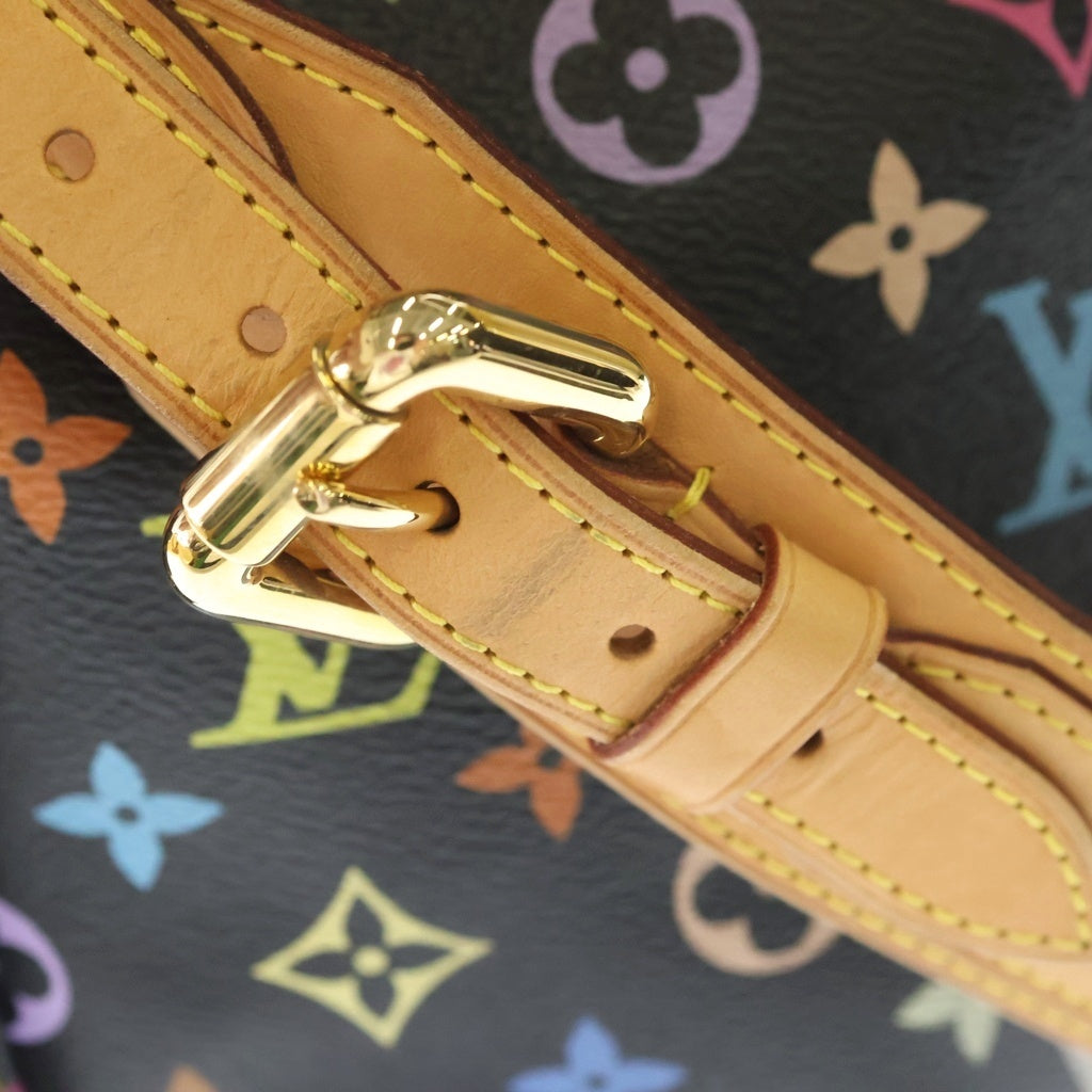LOUIS VUITTON(ルイヴィトン) モノグラム マルチカラー プチ ノエ 2WAYバッグ ハンドバッグ ショルダーバッグ ブラウン×ブラック レザー×PVC M42230 ゴールド金具 レディース
