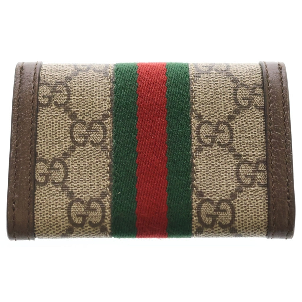 GUCCI(グッチ) オフディア GGスプリーム シェリー レザー カードケース 名刺入れ 763286 バイカラー ブラウン/グリーン