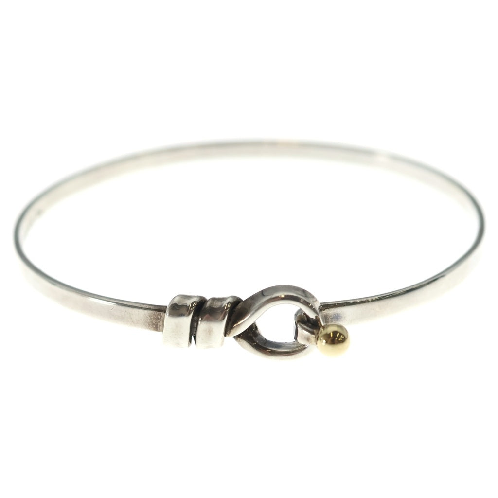 TIFFANY & Co.(ティファニー) フック&アイ バングル ブレスレット K18YG シルバー/イエローゴールド
